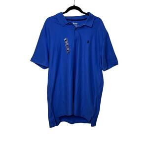 Izod NWT Bright Cobalt Men's Polo US XL Cotton Poly Regency Preppy Short Sleeve
